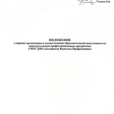 Положение о порядке организации и осуществления образовательной деятельности